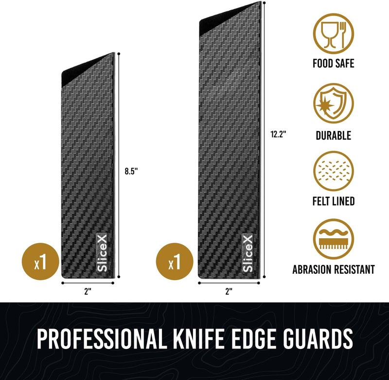 Bright Hobby Knife Sheaths for Kitchen Knives 8"-12" Universal Knife Edge Guards Set | Cover with Extra Strength | BPA-Free Guards | Non-toxic and Food Safe (2 Pcs) - Image 2