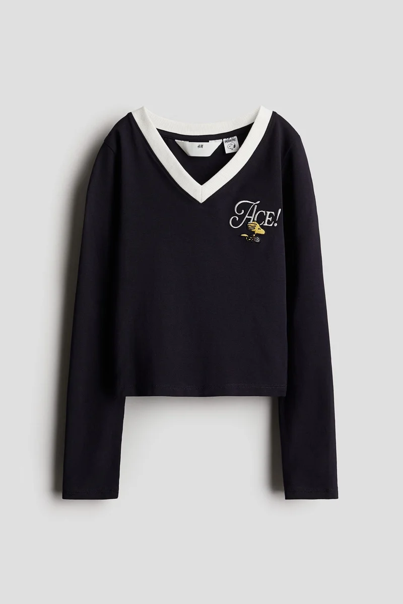 H&M Embroidery-detail top
