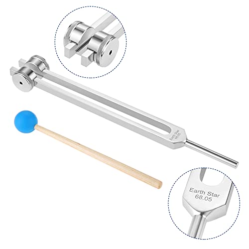 Lemfema 68.05 Solfeggio Tuning Fork with Silicone Hammer Bag for Sound, Musical Instrument, Vibration - Image 2