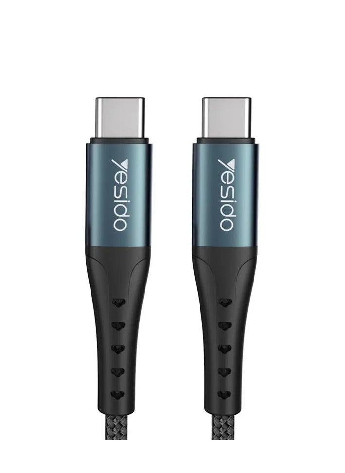 Yesido YESIDO CA67 Fast Charging USB-C to USB-C Cable, 2M, 60W, Nylon Braided  - Image 3