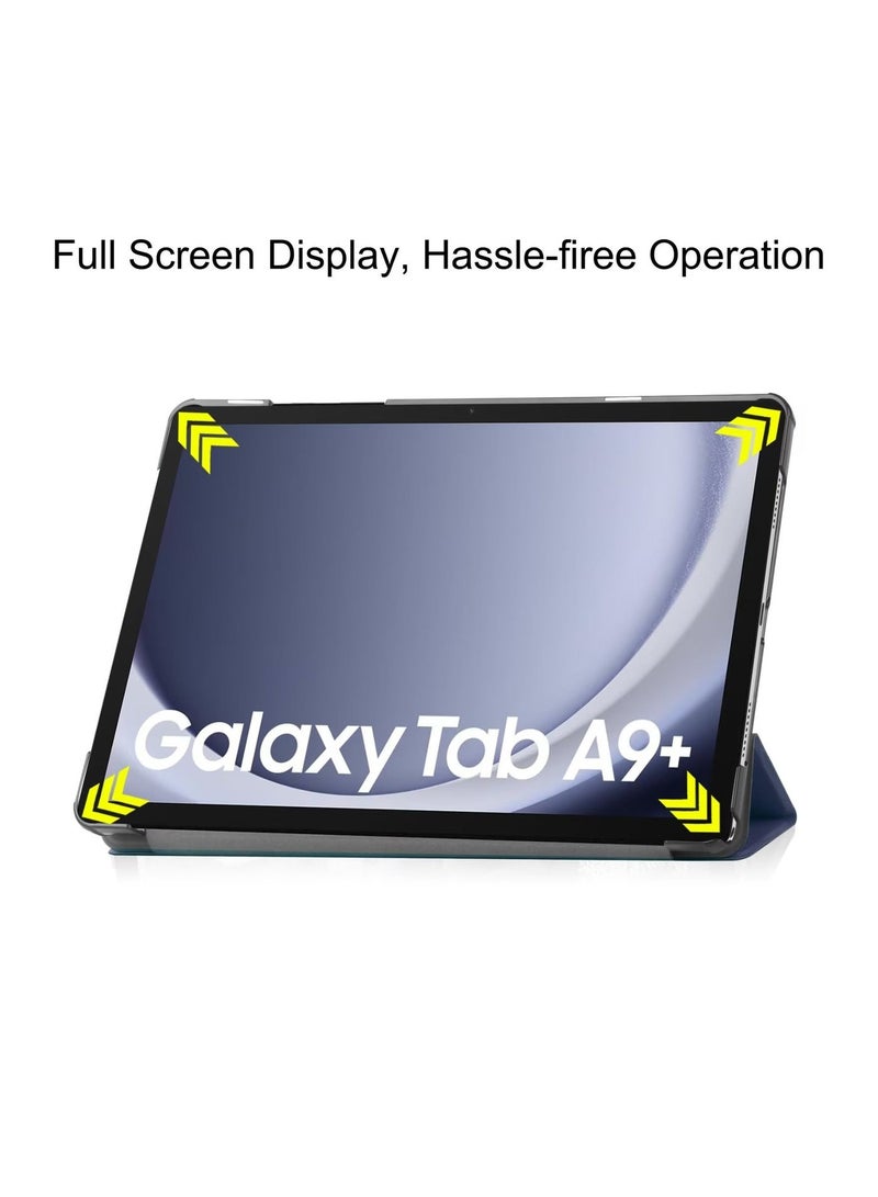 يوارب كينج Trifold Smart Cover Protective Slim Case for Samsung Galaxy Tab A9 Plus / Samsung Galaxy Tab A11 Plus Blue - Image 3
