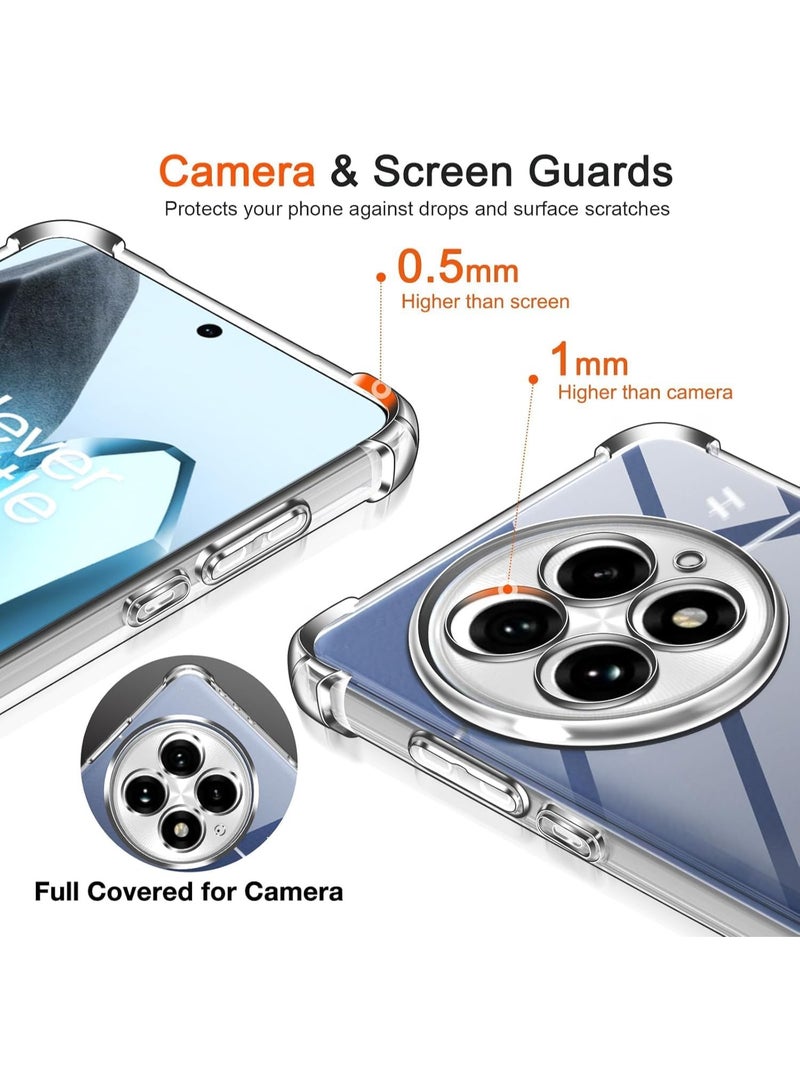 حافظة سيليكون شفافة لهاتف Oneplus 13 مع زوايا واقية مضادة للصدمات، حافظة رقيقة وشفافة - Image 3