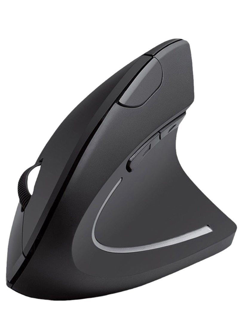 DRAKLAW Ergonomic Mouse, Vertical Wireless Mouse, Rechargeable 2.4G &5.2 Bluetooth Optical Carpal Tunnel Mice: 800/1200 / 1600 DPI, 6 Buttons, for Laptop, PC, Computer, Desktop, Notebook etc, Black  - Image 1