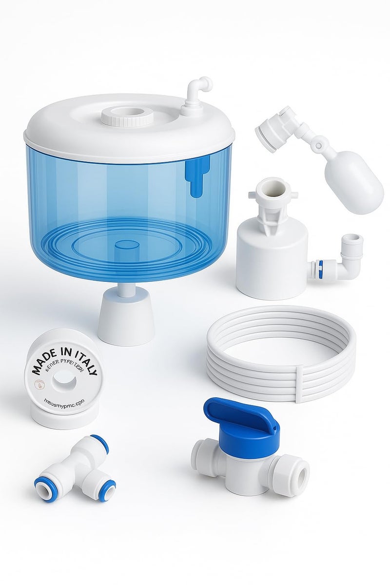 Automatic Water Bottle Direct Connect Water Filter with All Accessories 10m Hose Roll+T Joint + Easy Stopper+Teflon Reel with Extra Floats Kit