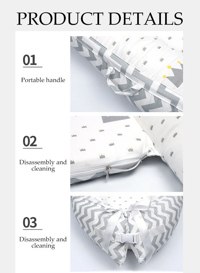 Portable Cocoon Snuggle Bed, Anti Pressure Baby Crib, Suitable for All Seasons, Made of All Cotton and Can Be Disassembled and Washed, Thickened with a Sponge Core, An Independent Sleeping Bed for Newborns Aged 0-3 Years Old ﻿ - Image 3