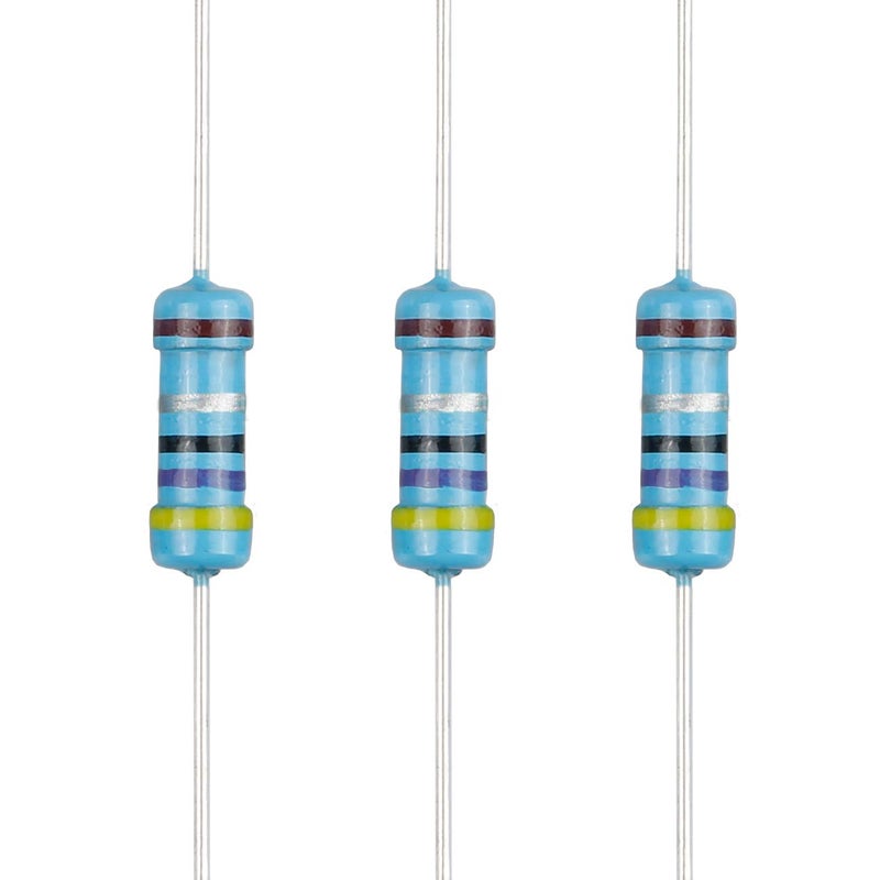EDGELEC Store 100 قطعة مقاومة 4.7 أوم 1/2 واط (0.5 واط) ±1% تحمل مقاومة معدنية ثابتة، قيم متعددة من المقاومة اختيارية - Image 1