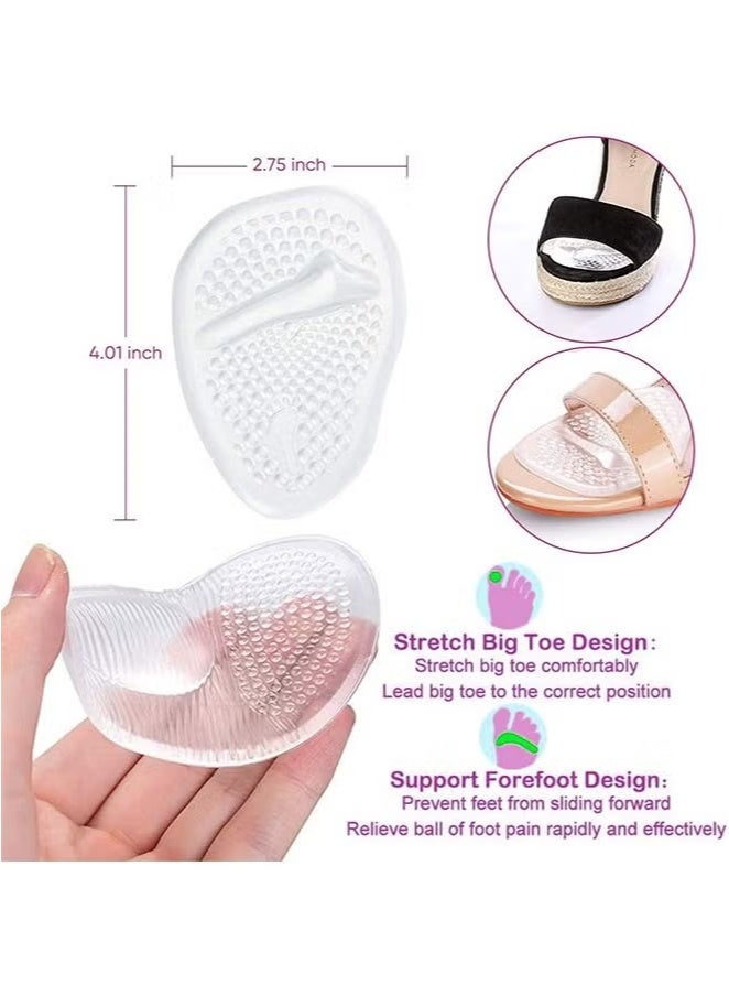Generic 6-Pack Silicone Heel Grips & Ball of Foot Pads for Women – Anti-Slip Metatarsal Cushions, Comfort Shoe Inserts for High Heels (3 Pairs Heel Grips and 3 Pairs Ball of Foot Cushions) - Image 2