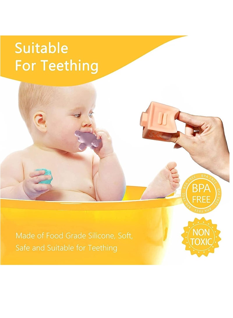 Soofam Baby Soft Stacking Blocks ，Montessori Sensory Toys，Educational Stacking Building Blocks Baby Teething Toys  for boys and girls aged 6+ months years old - Image 5