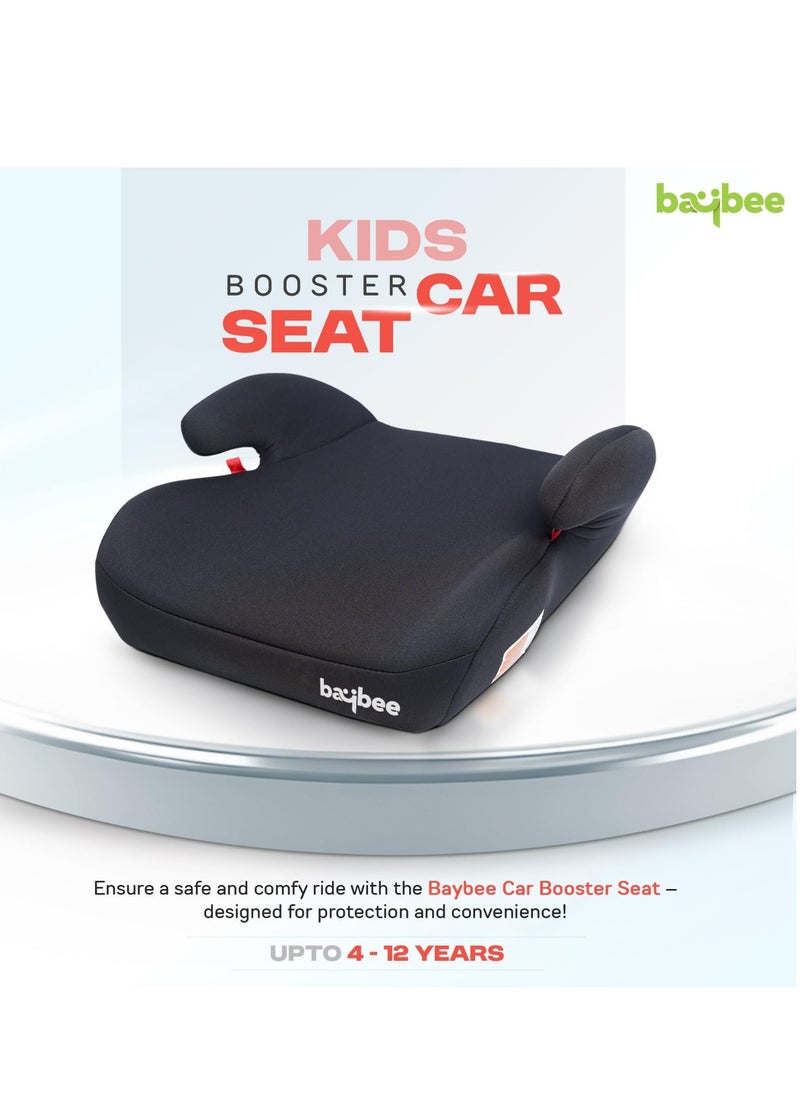 BAYBEE - Baybee Kids Booster Car Seat for Baby Portable Lightweight Travel Car Seat with Removable Cover, Comfort, Compact and Easy to Use | Suitable for Toddler 4-12 Years Boys Girls (Black) - Image 1