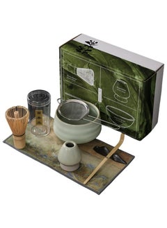 Arabest Matcha Tea Set 7Pcs, Japanese Tea Set, Include Matcha Bowl, Matcha Bamboo Whisk, Scoop, Stainless Steel Tea Sifter, Whisk Holder, Matcha Whisk Set, Matcha Green Tea Making Kit  - Image 1