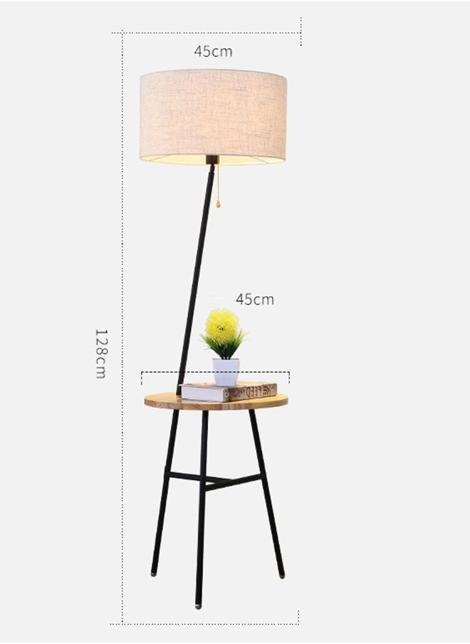 Bolivia's - Floor Lamp, Vertical Lamp, Nordic Floor Lamp with Wood Table, Solid Wooden Standing Light, for Living Room Study Bedroom Bedside Sofa - Image 1