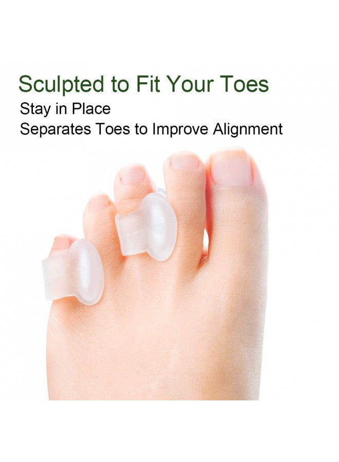 Welnove Welnove Gel Toe Separator, Pinky Toe Spacers, Little Toe Cushions, Small Toe Sleeves for Preventing Rubbing & Reducing Pressure (Pack of 12, Transparent)  - Image 3
