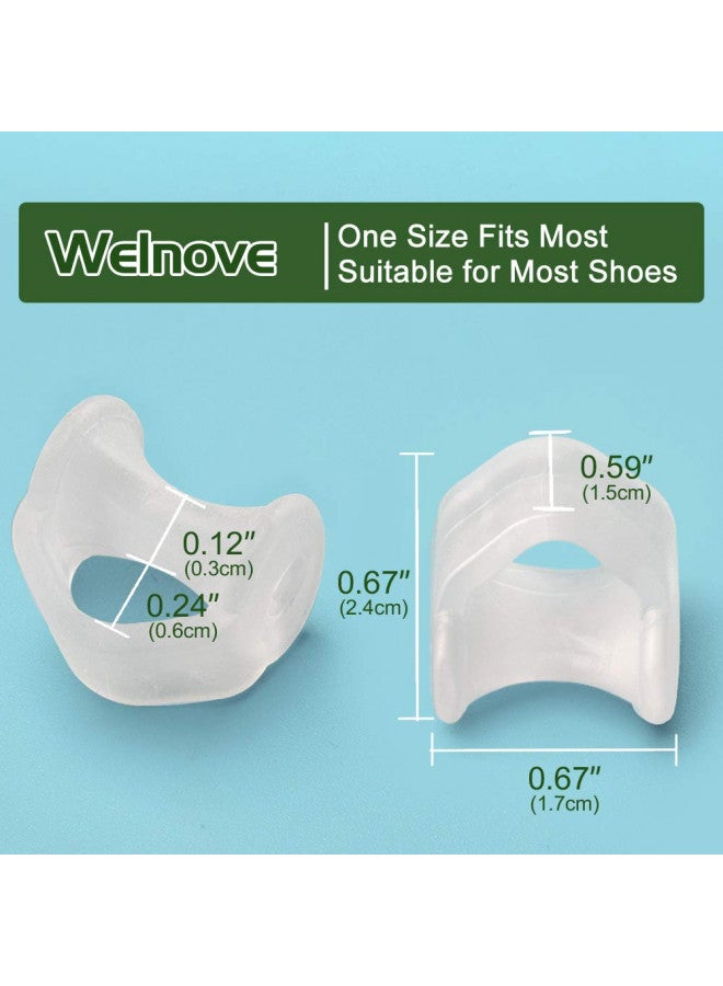 Welnove Welnove Gel Toe Separator, Pinky Toe Spacers, Little Toe Cushions, Small Toe Sleeves for Preventing Rubbing & Reducing Pressure (Pack of 12, Transparent)  - Image 1