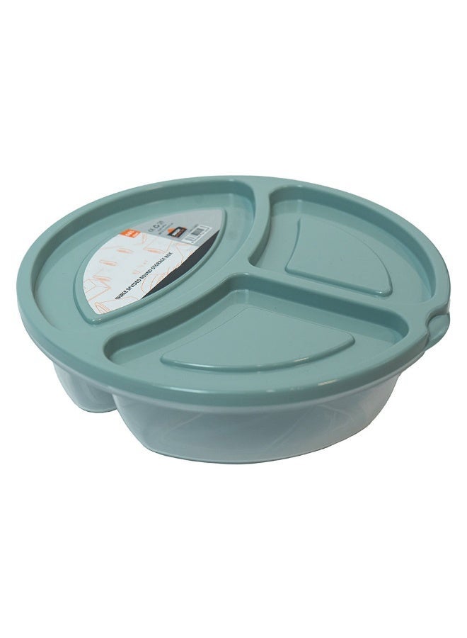 3-Compartment Food Storage Container Bundle with Lids – BPA-Free Meal Prep Lunch Boxes, Microwave, Freezer & Fridge Safe – 1.1L + 600ml, Durable Reusable Food Containers (Green) - Image 3
