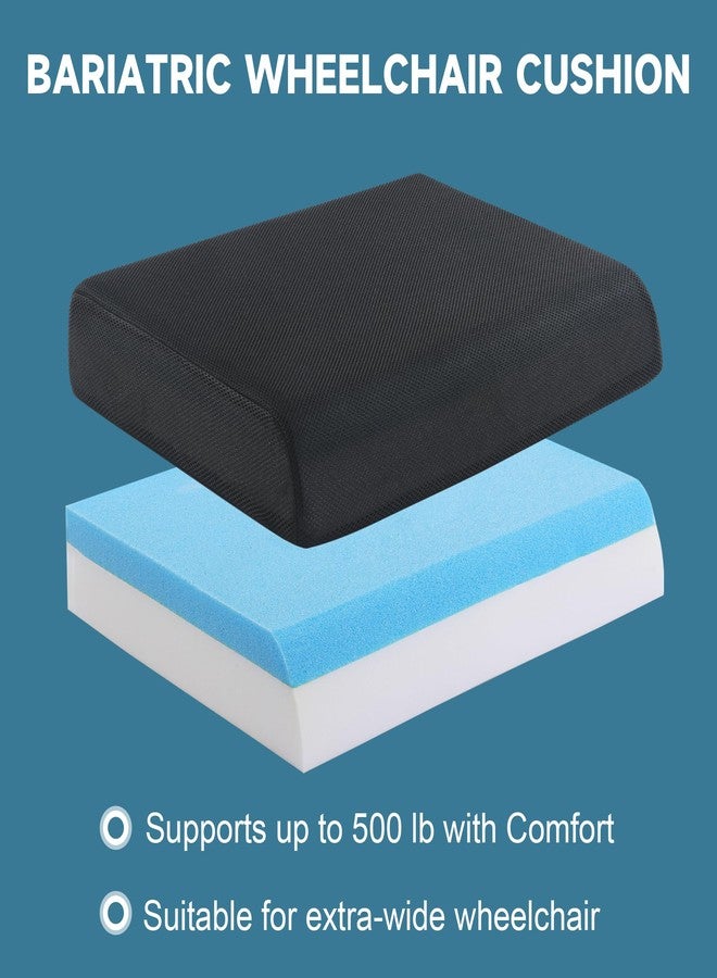 ROYALAY Bariatric Seat Cushion 500 lbs, 24"x18"x4" Extra Large Seat Cushion for Heavy People, Memory Foam Wheelchair & Mobility Scooter Pad with Removable Cover - Image 3