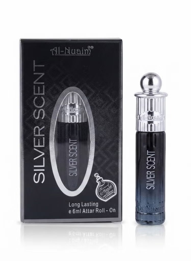 أل نواعم عطر النعيم الفضي المركز 6 مل | عطر مركز خالٍ من الكحول للرجال والنساء | عطر شرقي عربي فاخر يدوم طويلاً | حجم مناسب للجيب - Image 1