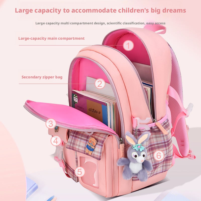 Cartoon Cute Kids Backpack for Girls Lightweight School Bag - Image 4