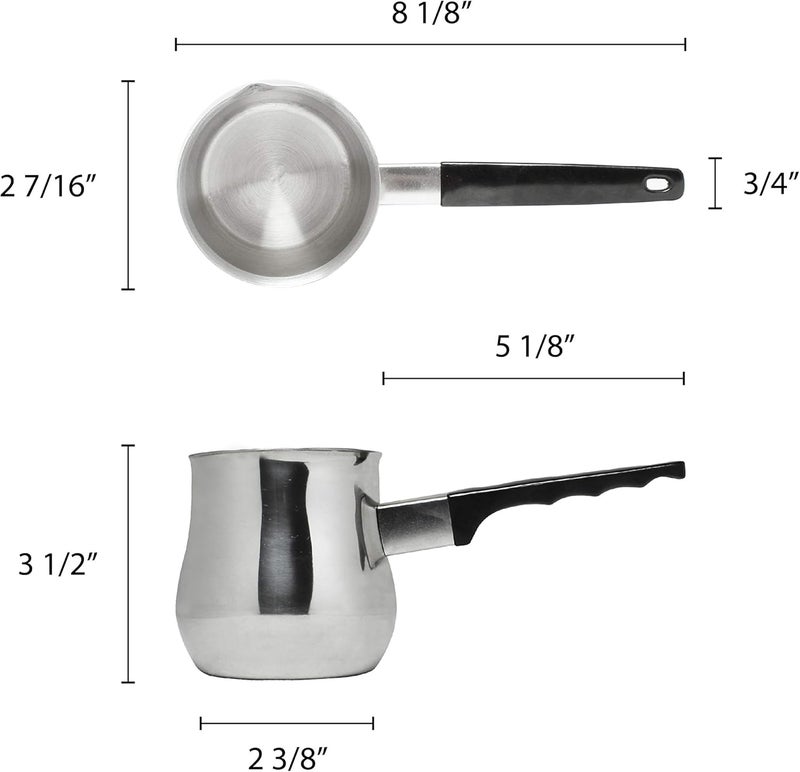 Thunder Group SLTCD012, 12-Ounce Turkish Coffee Decanter, Brewing Coffee Pot Cezve, Espresso Ibrik Briki Stovepot Decanter - Image 2