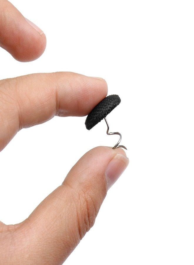 FarBoat 30pcs Linen Head Button Twist Pins Dust Ruffle Pins for Bedskirts Sofa Armrest Slipcover Upholstery Fixing Hardware (17mm Black) - Image 4