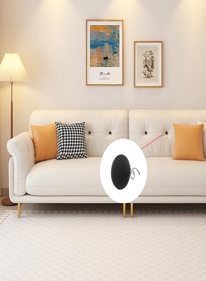 FarBoat 30pcs Linen Head Button Twist Pins Dust Ruffle Pins for Bedskirts Sofa Armrest Slipcover Upholstery Fixing Hardware (17mm Black) - Image 5