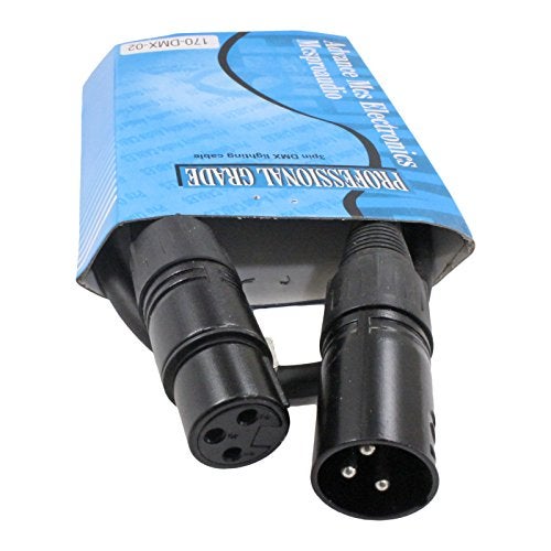 MCSPROAUDIO 110 ohm 3 Pin DMX Lighting Cable (02 ft, 1 Cable) - Image 2