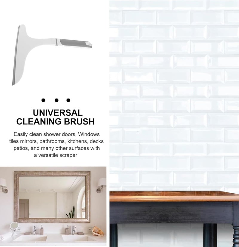 ToolHouse Glass Wiper, Multipurpose Squeegee, Heavy-Duty Window, Shower, and Glass Cleaner with Ergonomic Handle for Kitchen, Bathroom, and Car(Gray+White） - Image 4