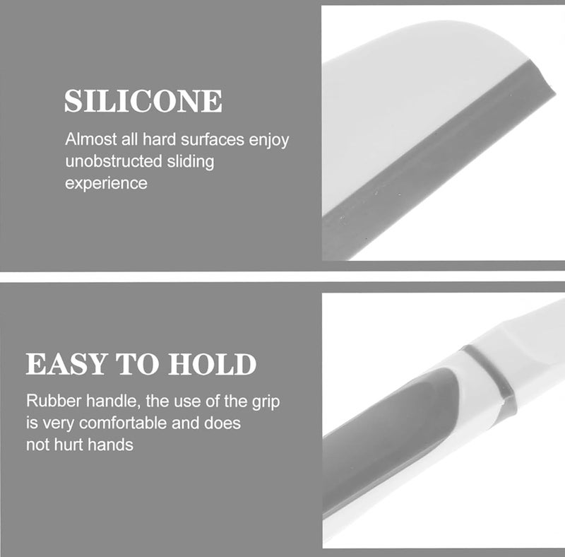 ToolHouse Glass Wiper, Multipurpose Squeegee, Heavy-Duty Window, Shower, and Glass Cleaner with Ergonomic Handle for Kitchen, Bathroom, and Car(Gray+White） - Image 3