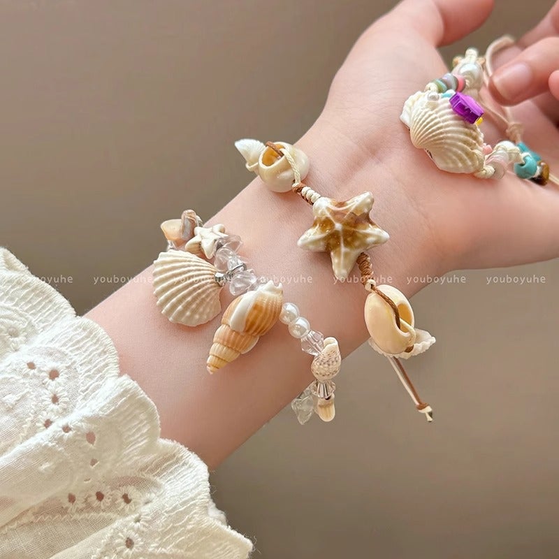 سوار خرز بأشكال الصدف ونجم البحر - أنيق وعصري للنساء - Image 2