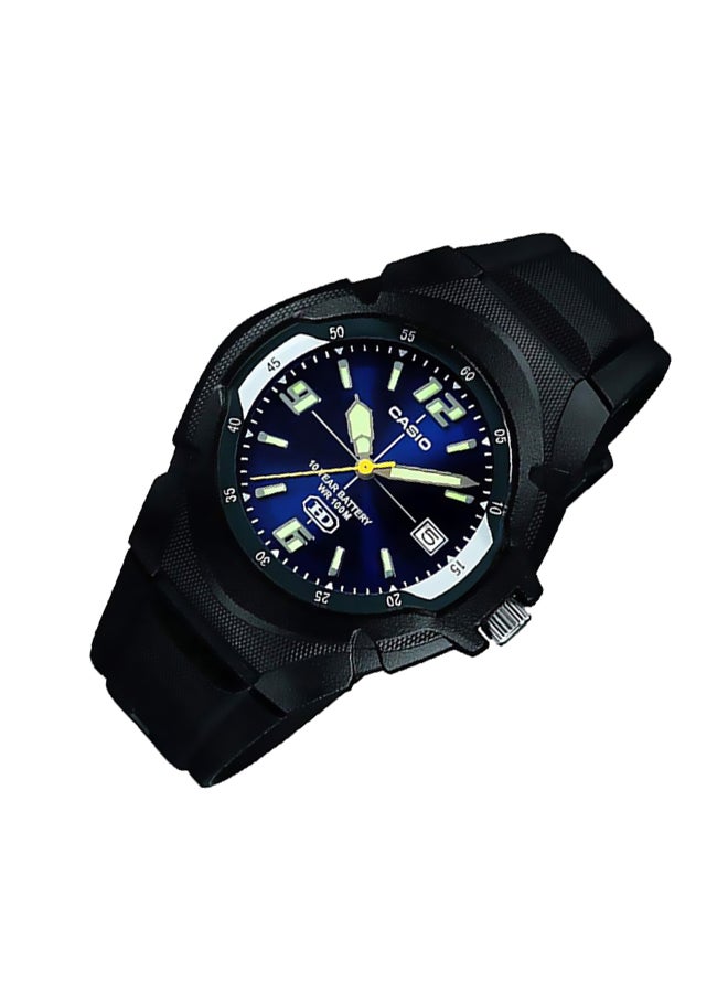 كاسيو ساعة يد بعقارب مقاومة للماء طراز MW-600F-2AVDF - 42 مم - أسود رجال - Image 5