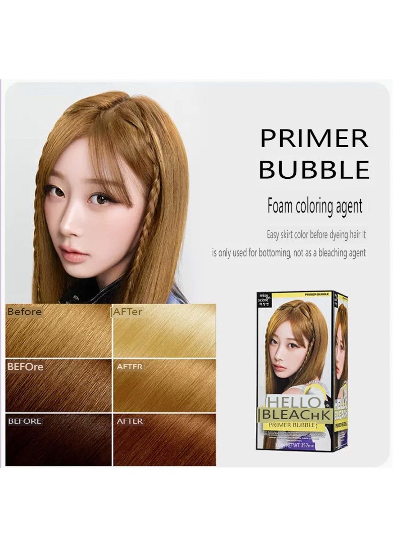 Mise En Scène Mise En Scene Hello Bubble foam hair color, PRIMER BUBBLE Foam coloring agent,- Self Hair Dye Function, All Hair Type 
