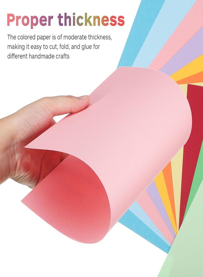 Generic A4 Coloured Cardstock, 100 Sheets, 10 Bright Colors 180 GSM, Double Sided Printed Card Stock Paper for Scrapbook School Office Printing DIY Craft  - Image 5