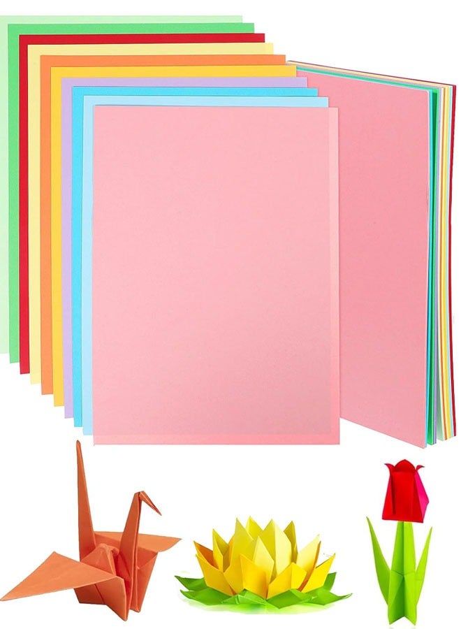 Generic A4 Coloured Cardstock, 100 Sheets, 10 Bright Colors 180 GSM, Double Sided Printed Card Stock Paper for Scrapbook School Office Printing DIY Craft  - Image 1