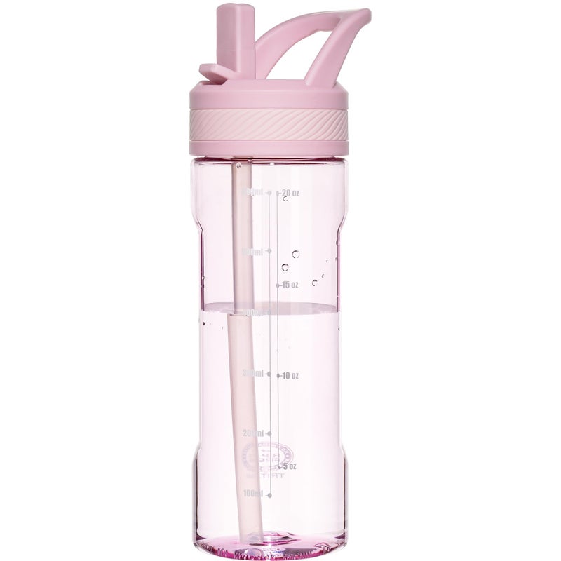 OLDLEY 20 kids Water Bottle with Straw,Tritan BPA-Free,Leak-Proof Design for Travel, Home, School, (Pink) - Image 1