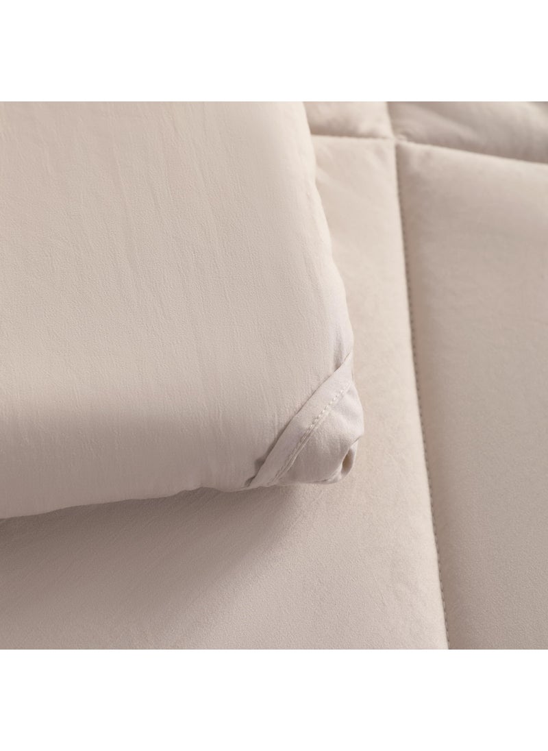 NTBAY NTBAY Twin Comforter Set with Sheets  5 Pieces Soft and Breathable Twin Bedding Set  Twin Bed in a Bag  Down Alternative Comforter Set Solid Color All Season  Kids Bedding Set  Taupe  - Image 4