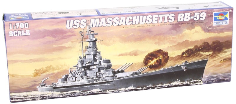 Trumpeter 1700 USS Massachusetts BB59 Battleship Model Kit - Image 4