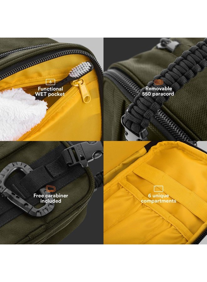 Fitdom Tactical Toiletry Bag Dopp Kit Case For Men. Perfect For Travel & Storage. Fits Large & Small Cosmetic Makeup, Clipper, Toothbrush, Shower, Shaving & Grooming Care. Best Overnight Organizer - Image 3