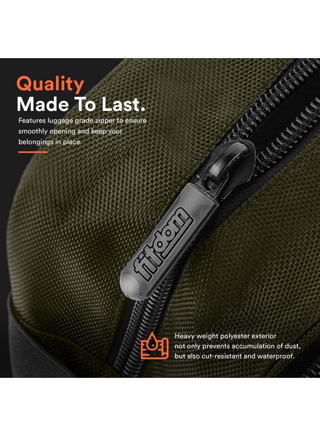 Fitdom Tactical Toiletry Bag Dopp Kit Case For Men. Perfect For Travel & Storage. Fits Large & Small Cosmetic Makeup, Clipper, Toothbrush, Shower, Shaving & Grooming Care. Best Overnight Organizer - Image 5