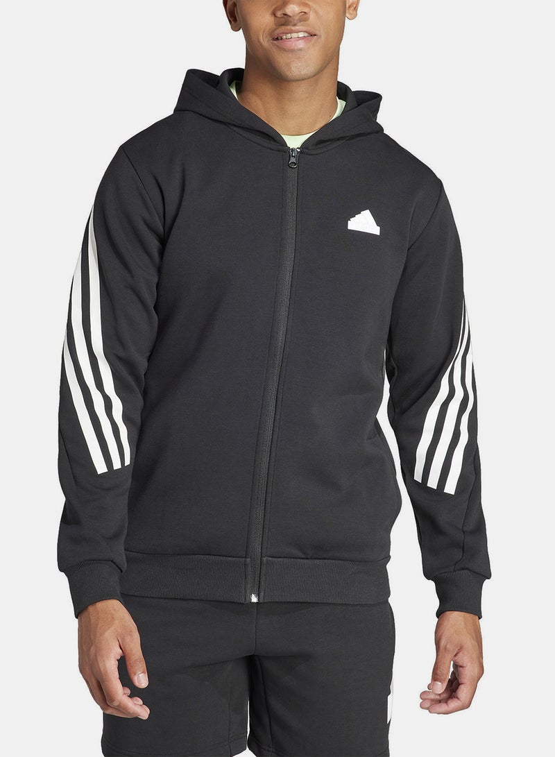 Adidas Future Icons 3 Stripes Full-Zip Hoodie - Image 2