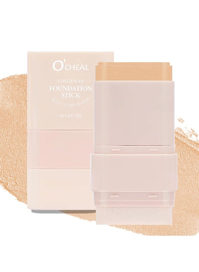 OCHEAL Concealer Foundation Stick ,Blemish Contouring Face ,Long-wear Lightweight Brighten Stick ,Concealer Beauty Makeup 01#IVORY - Image 1