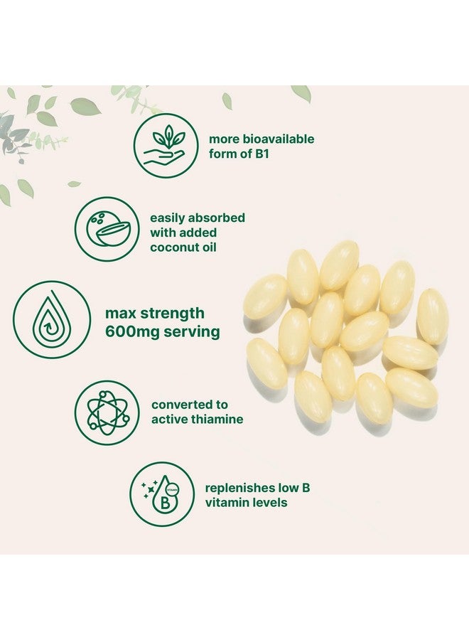 Micro Ingredients Vitamin B1 Benfotiamine 600mg Per Serving, 240 Coconut Oil Softgels | Bioavailable B Vitamins Supplement, Converted to Active Thiamine | Non-GMO, Soy Free - Image 3