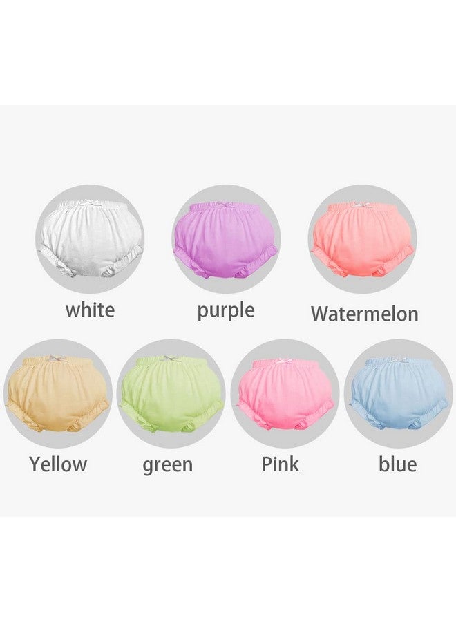 عبوة من 7 أغطية حفاضات - سروال داخلي للأطفال، ملابس داخلية قطنية، سراويل داخلية للبنات الصغيرات - Image 1