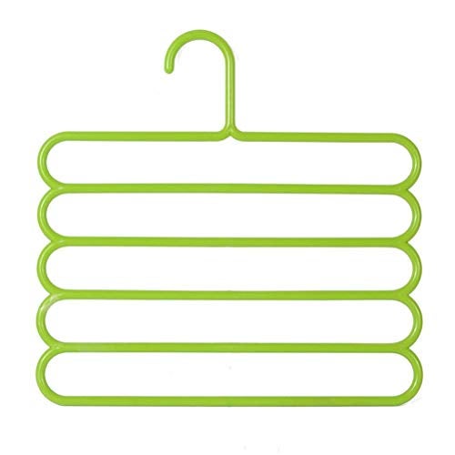 Primelife Plastic 5 Layer Pants Clothes Hanger Wardrobe Storage Organizer Rack (Set of 3), 33L X 1B X 32H Cm (Assorted Colour) - Image 4