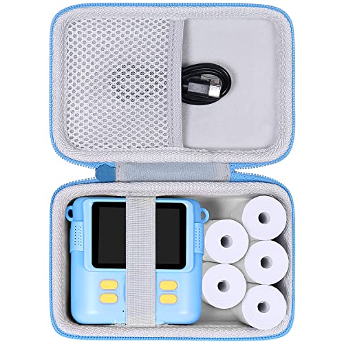 Aenllosi Kids Camera Case for Anchioo/for ESOXOFFORE Instant Print Camera Toys,Kids Selfie Digital Camera Photo Paper & Color Pen Holder by Aenllosi(Blue,Case Only) - Image 1
