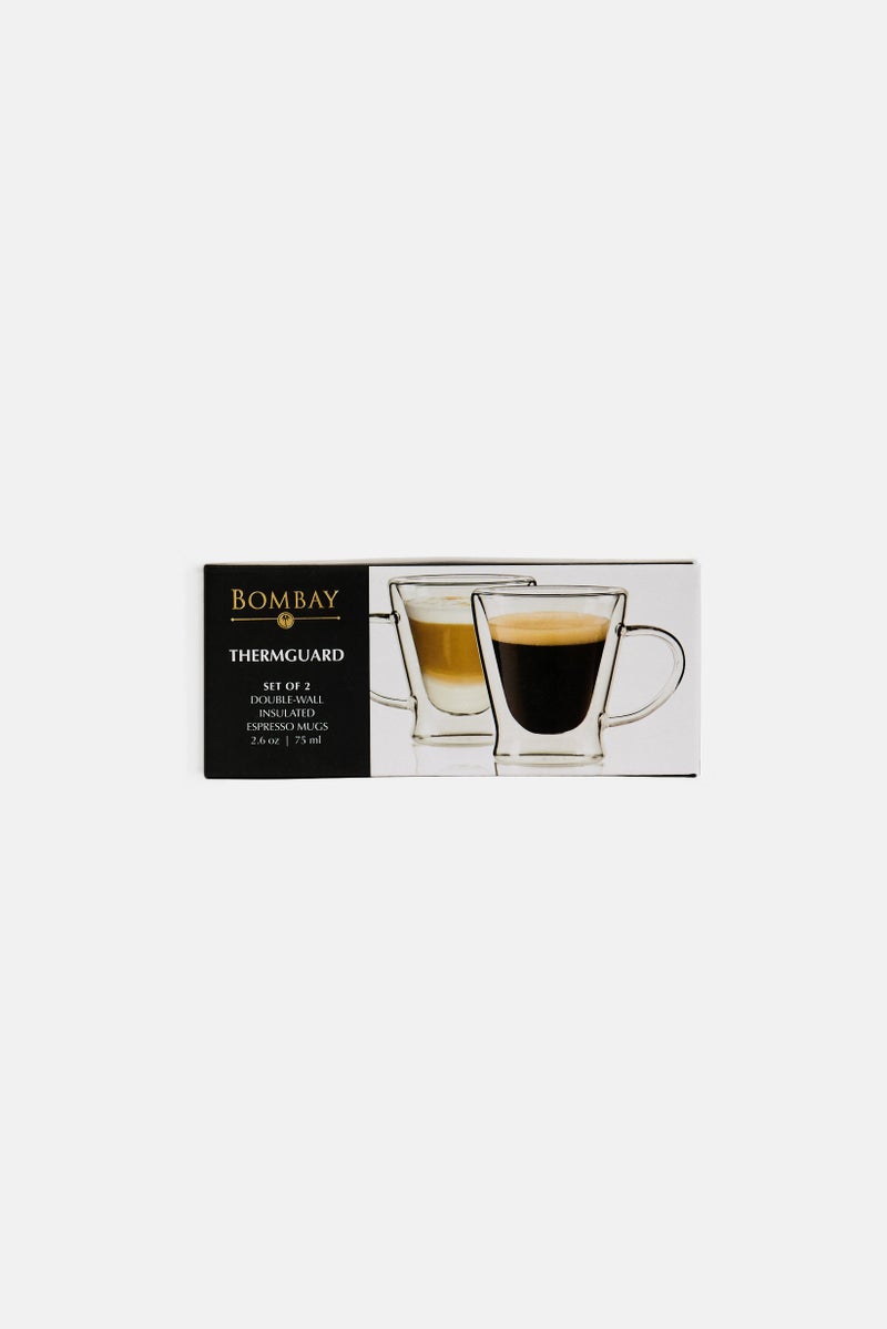 Bombay Set Of 2 Double Wall Insulaed Espresso Mugs 75 ml, Trasparent - Image 2