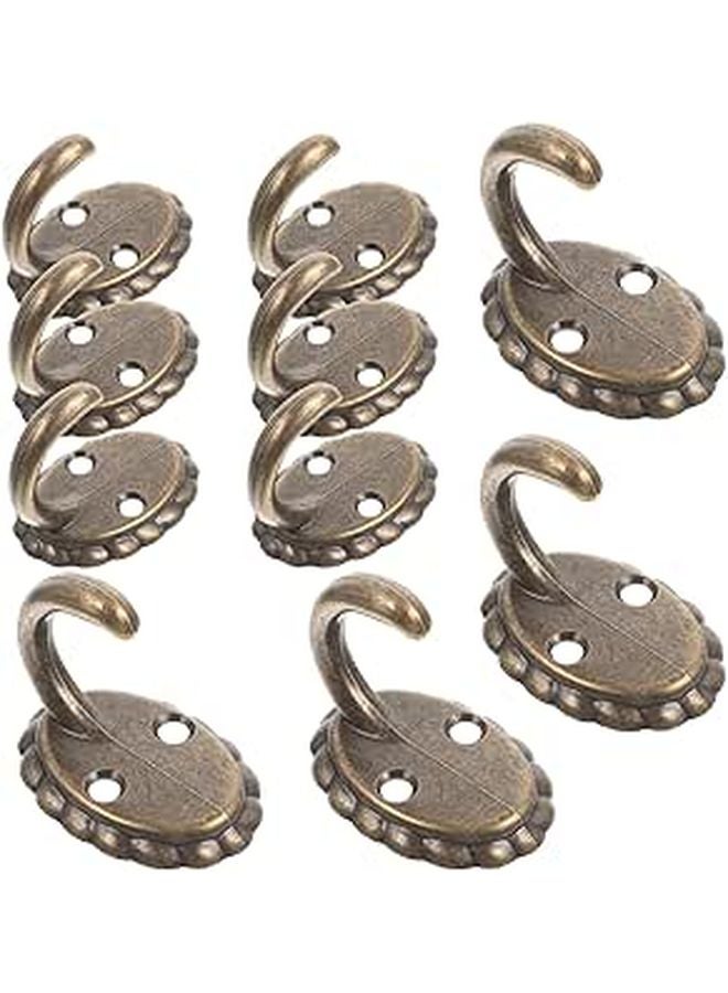 Vintage Wall Mount Coat Hooks 28x38mm Rustproof Single Hooks for Towels Hats Keys Bathroom Entryway Storage Organizer - Image 1