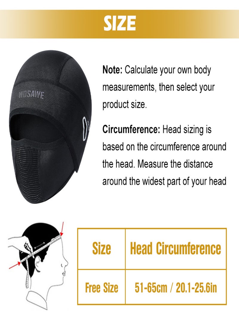 WOSAWE Ice Silk Face Protection Cycling Mask Anti-UV Cycling Cap Sport Face Mask Windproof Cycling Hood - Image 4