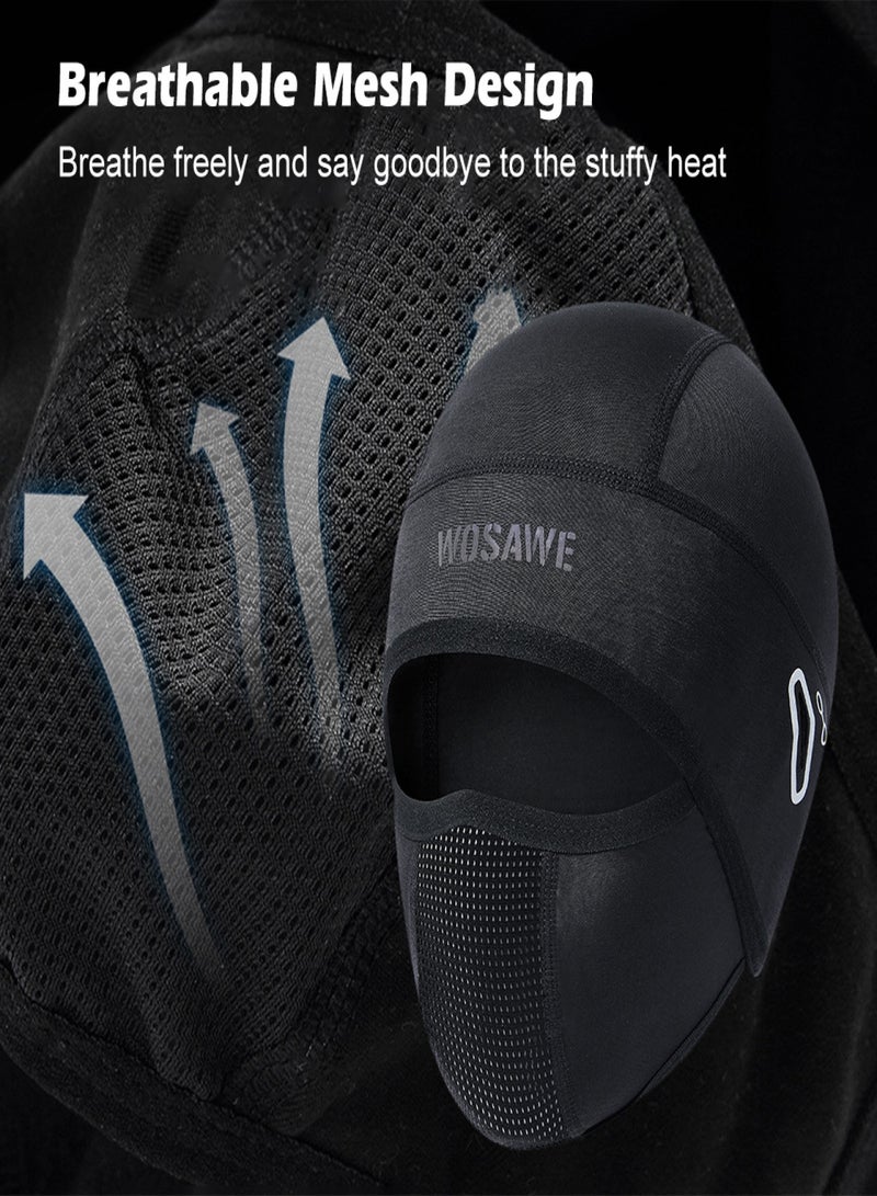 WOSAWE Ice Silk Face Protection Cycling Mask Anti-UV Cycling Cap Sport Face Mask Windproof Cycling Hood - Image 3