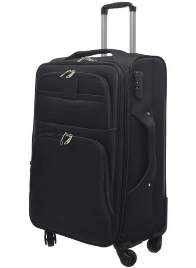 32-Inch Travel Luggage Trolley Bag – Black – Lightweight Durable Suitcase with Wheels - Image 1