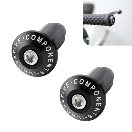 Opuweiy 2 PCS Motorcycle Handlebar Grips 78 Bar Ends Universal Motorcycle Handlebar Plugs Black - Image 1