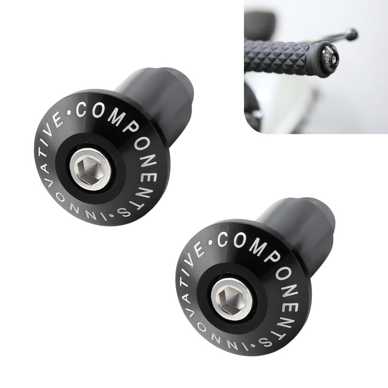 Opuweiy 2 PCS Motorcycle Handlebar Grips 78 Bar Ends Universal Motorcycle Handlebar Plugs Black - Image 3